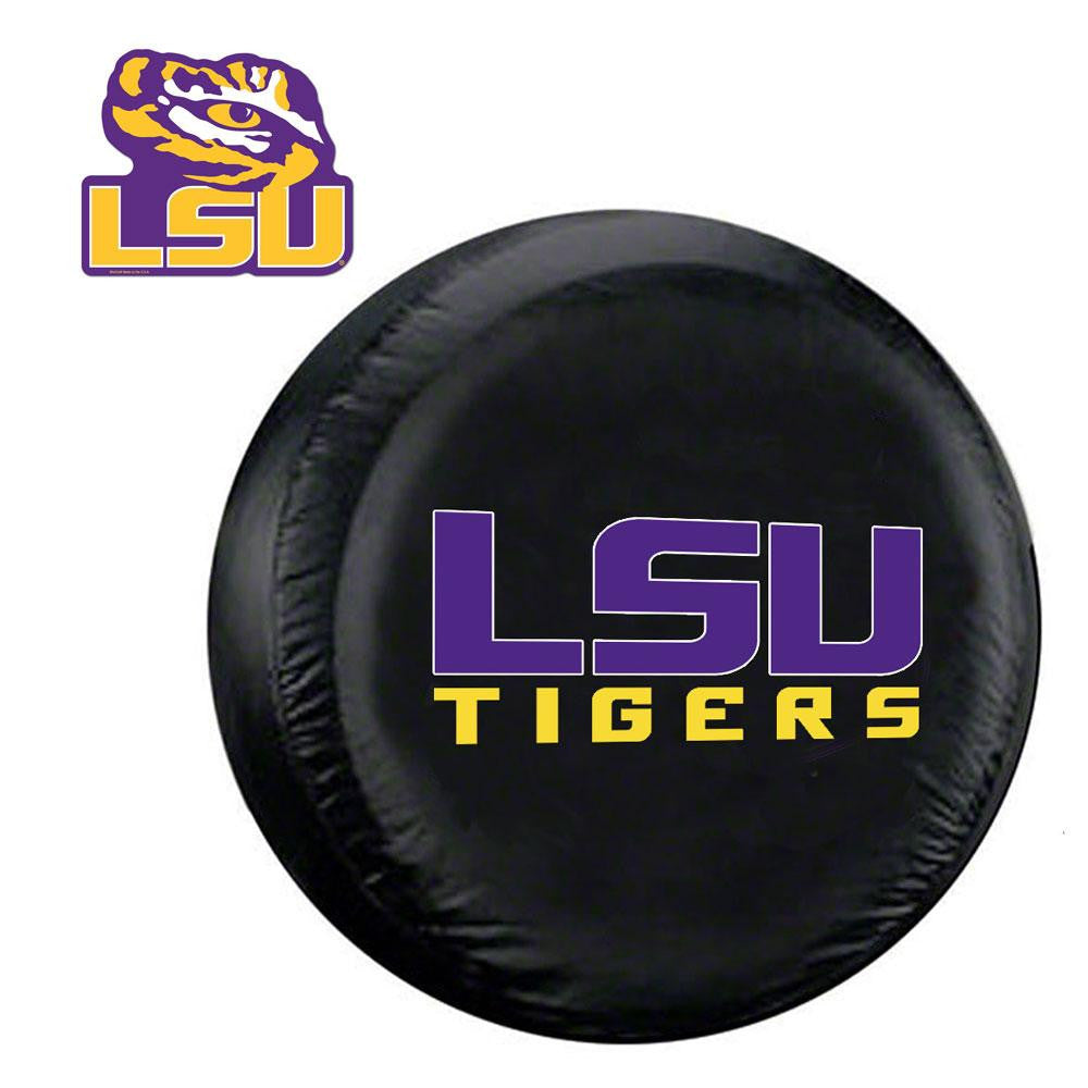 LSU Tigers NCAA Spare Tire Cover and Grille Logo Set (Large)