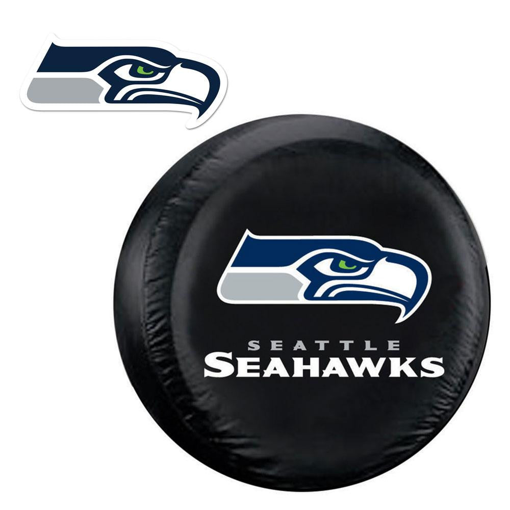 Seattle Seahawks NFL Spare Tire Cover and Grille Logo Set (Regular)