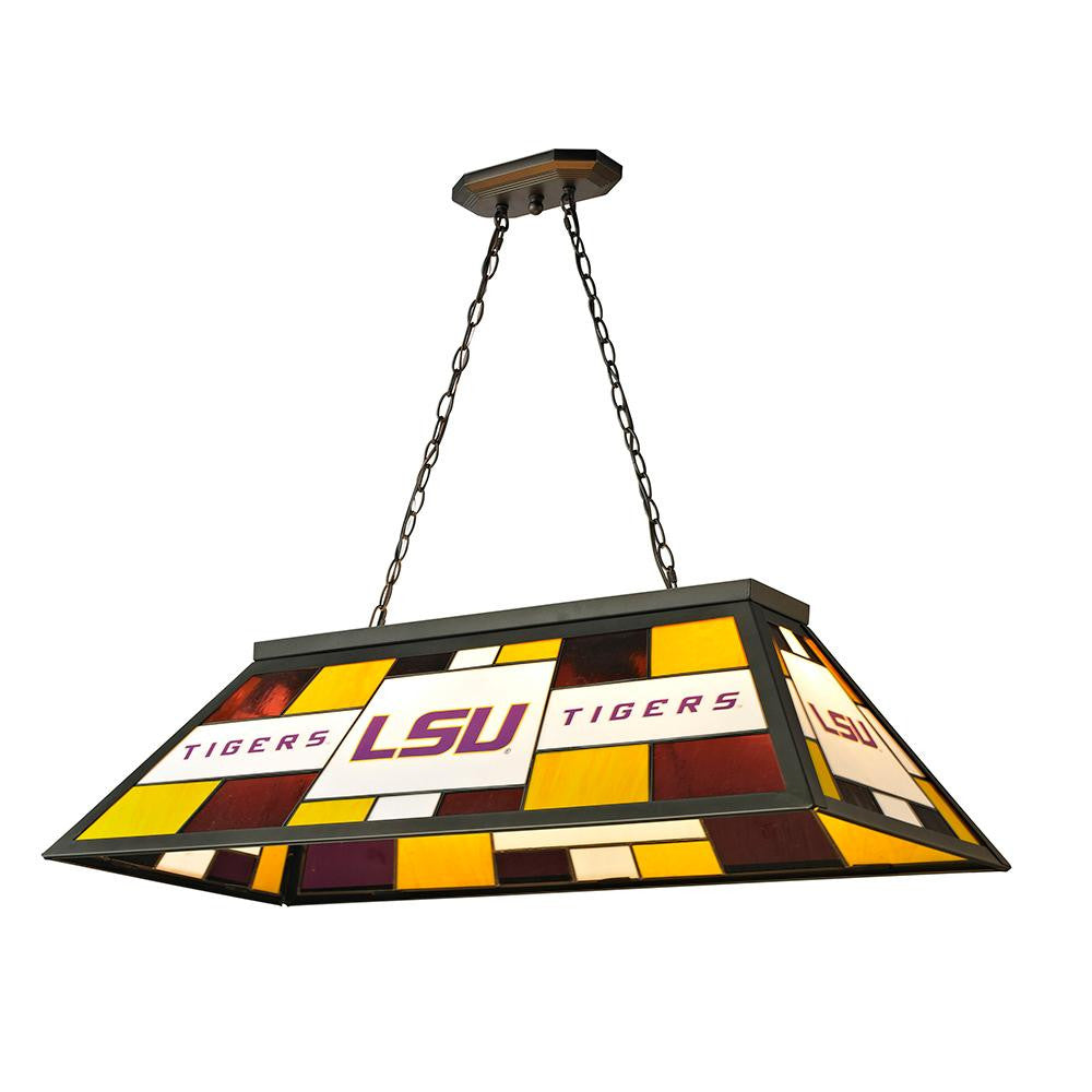 LSU Tigers NCAA 40 Inch Tiffany Billiards Lamp