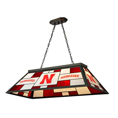 Nebraska Cornhuskers NCAA 40 Inch Tiffany Billiards Lamp