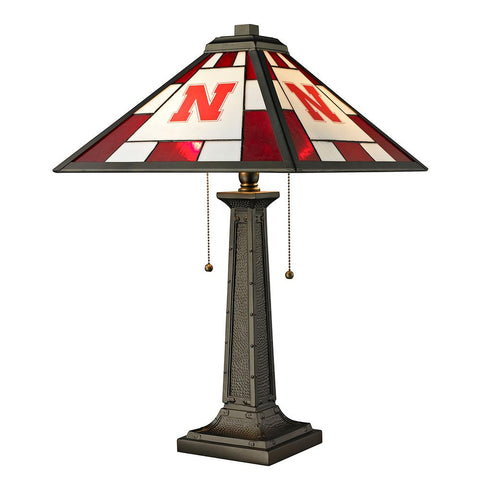 Nebraska Cornhuskers NCAA Tiffany Desk Lamp