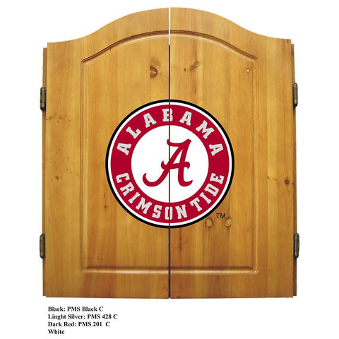 Alabama Crimson Tide NCAA Dart Board w-Cabinet