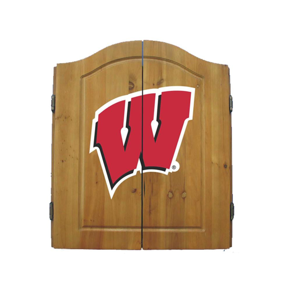 Wisconsin Badgers NCAA Dart Board w-Cabinet