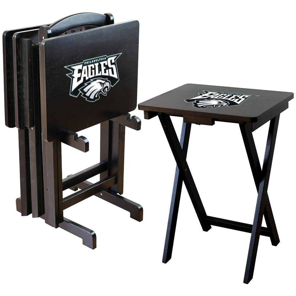 Philadelphia Eagles NFL TV Tray Set with Rack