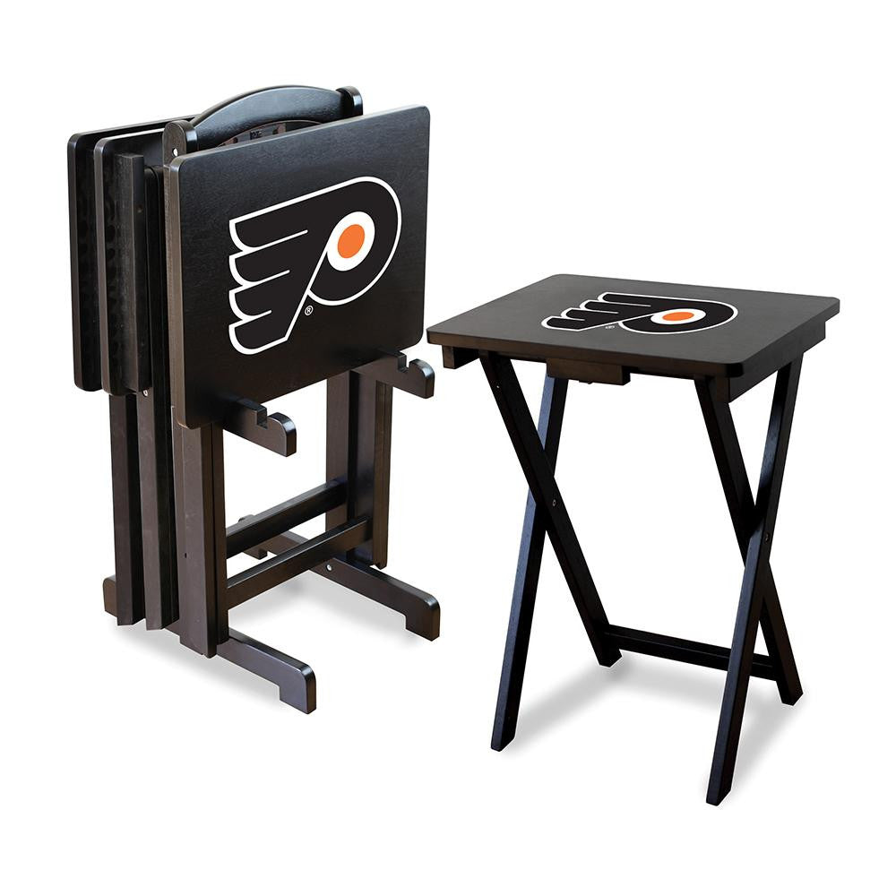 Philadelphia Flyers NHL TV Tray Set with Rack