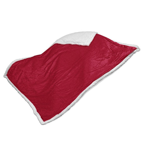 Soft Plush Sherpa Throw Blanket (50in x 60in) (Cardinal)