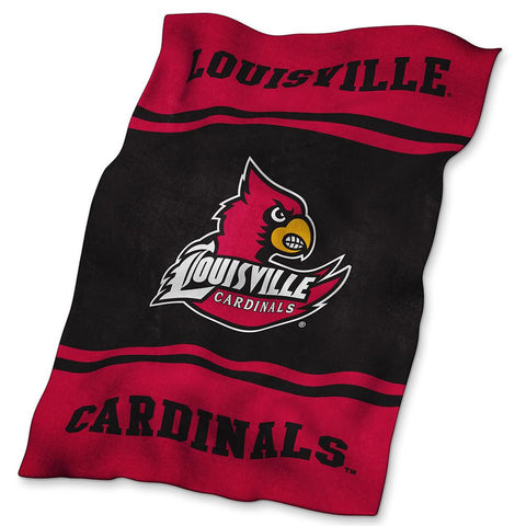 Louisville Cardinals NCAA UltraSoft Fleece Throw Blanket (84in x 54in)