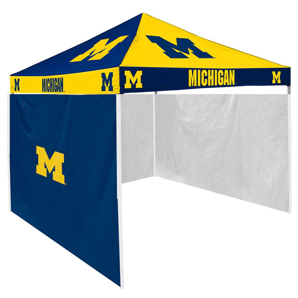 Michigan Wolverines NCAA 9' x 9' Checkerboard Color Pop-Up Tailgate Canopy Tent With Side Wall