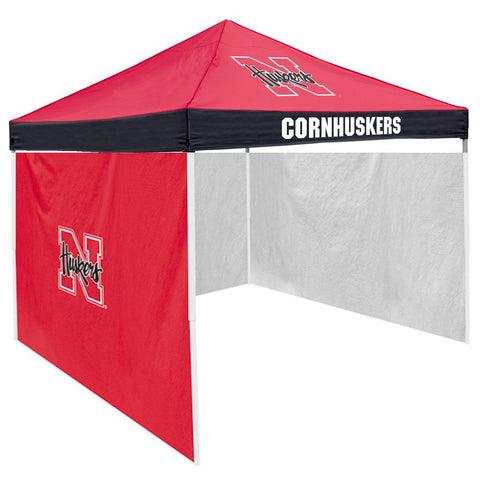 Nebraska Cornhuskers NCAA 9' x 9' Economy 2 Logo Pop-Up Canopy Tailgate Tent With Side Wall