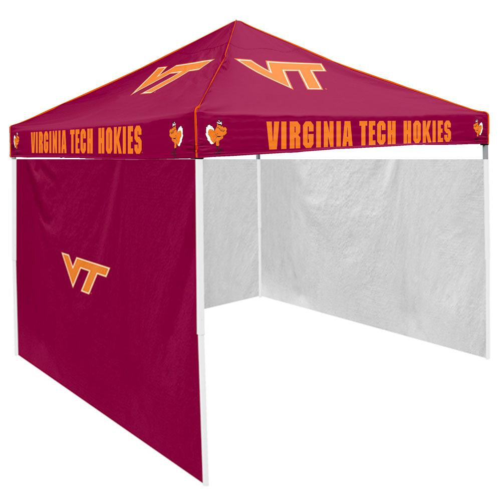 Virginia Tech Hokies NCAA 9' x 9' Solid Color Pop-Up Tailgate Canopy Tent With Side Wall