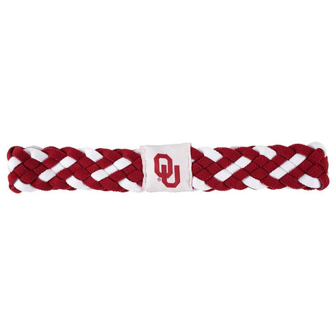 Oklahoma Sooners NCAA Braided Head Band 6 Braid