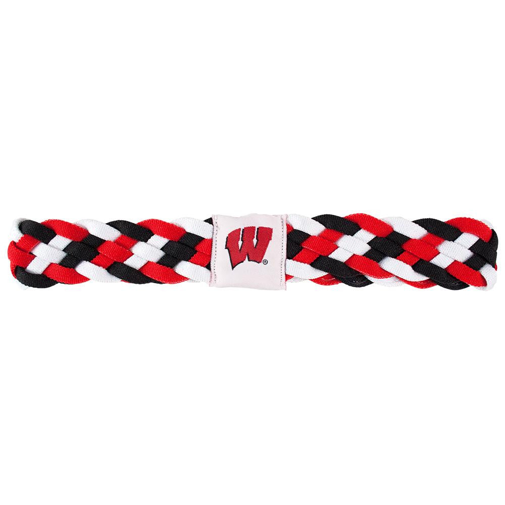 Wisconsin Badgers NCAA Braided Head Band 6 Braid