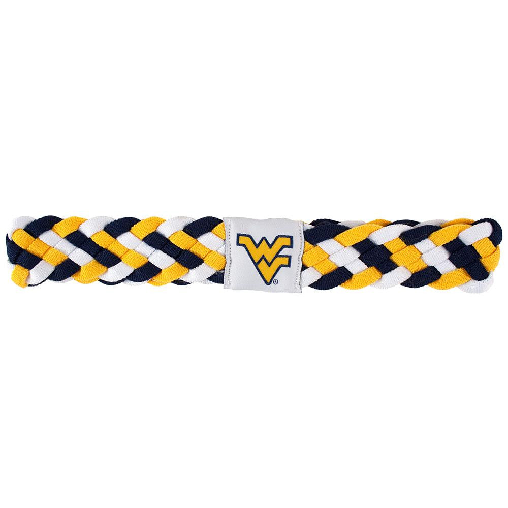 West Virginia Mountaineers NCAA Braided Head Band 6 Braid