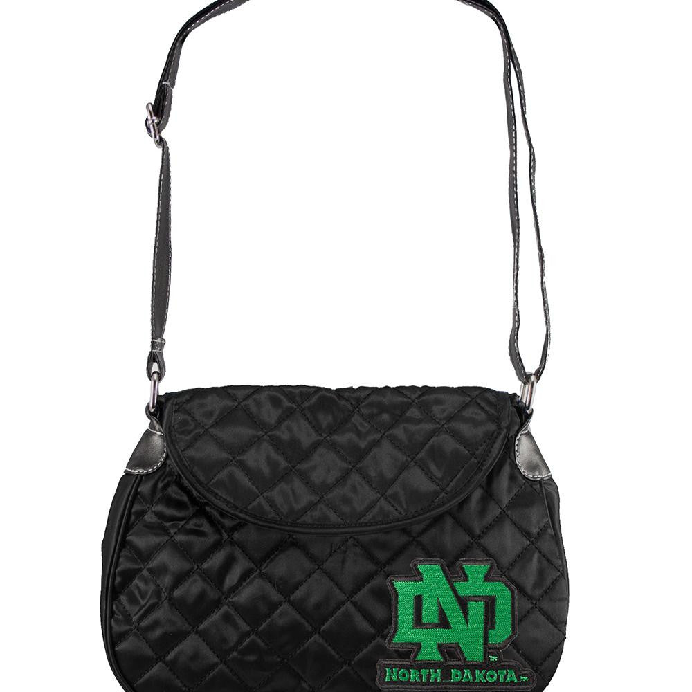 North Dakota Fighting Sioux NCAA Quilted Saddlebag (Black)