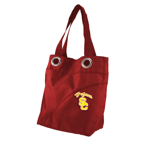 USC Trojans NCAA Color Sheen Tote (Dark Red)