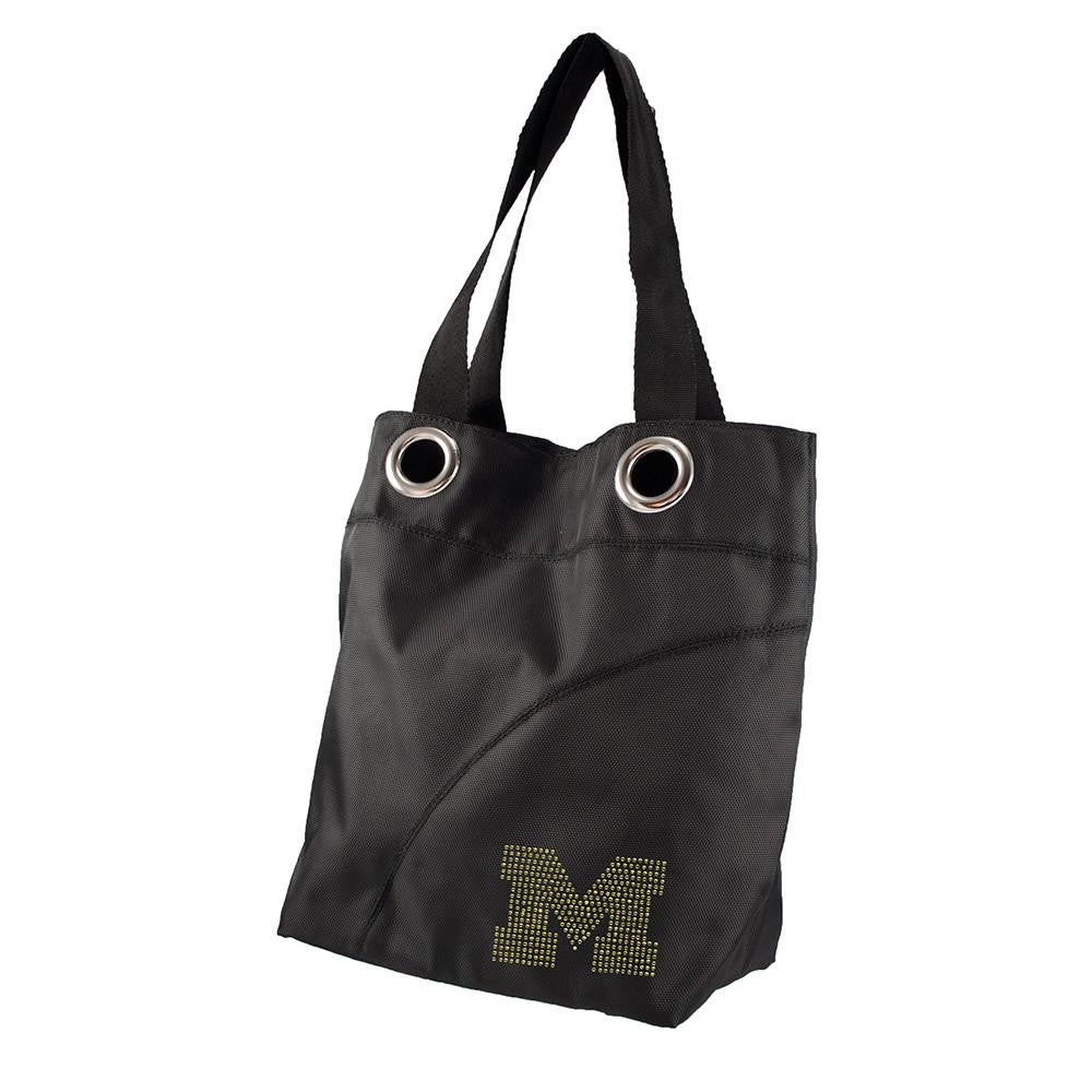 Michigan Wolverines NCAA Sport Noir Sheen Tote