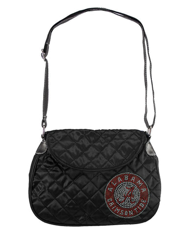 Alabama Crimson Tide NCAA Sport Noir Quilted Saddlebag