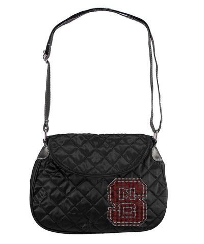 North Carolina State Wolfpack NCAA Sport Noir Quilted Saddlebag