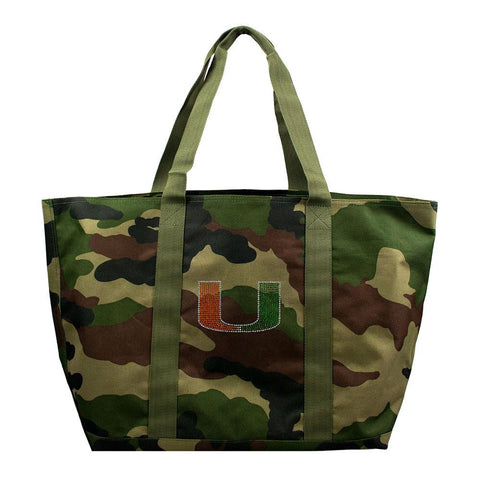 Miami Hurricanes NCAA Camo Tote