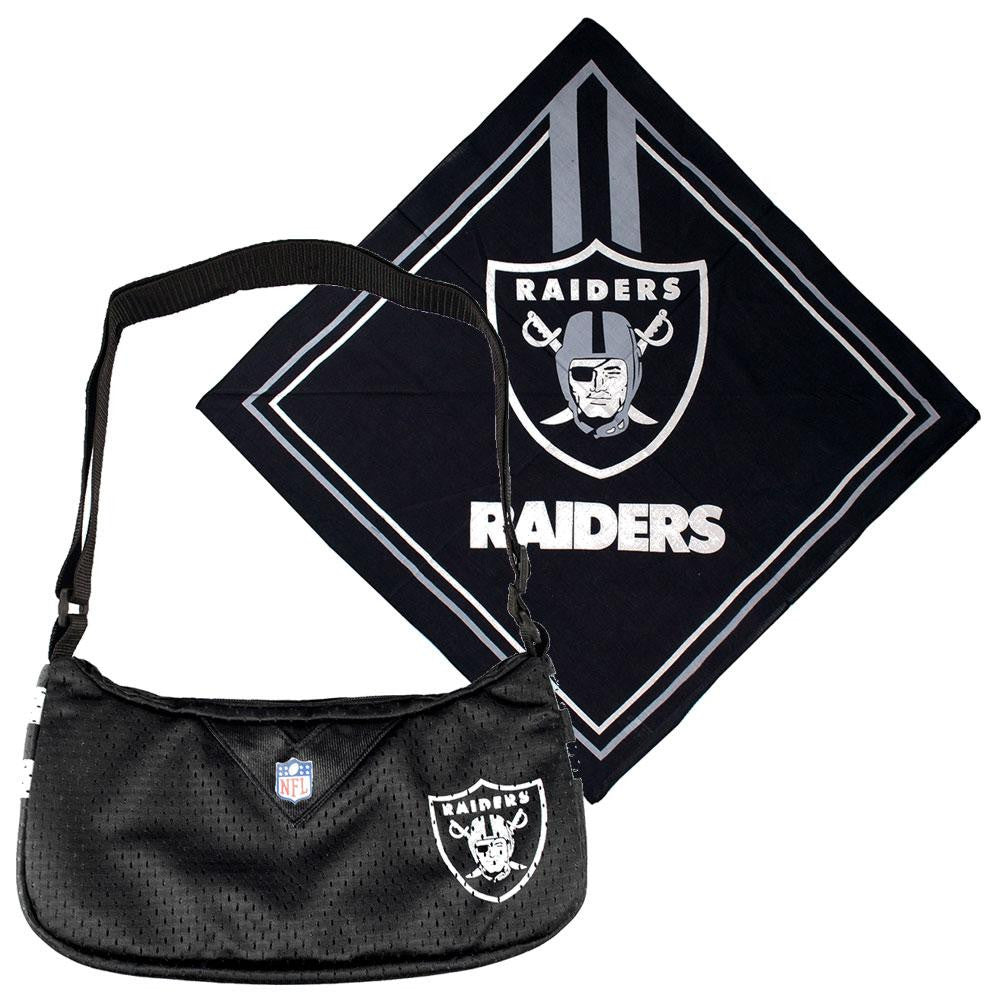 Oakland Raiders NFL Fandana and Jersey Purse Set