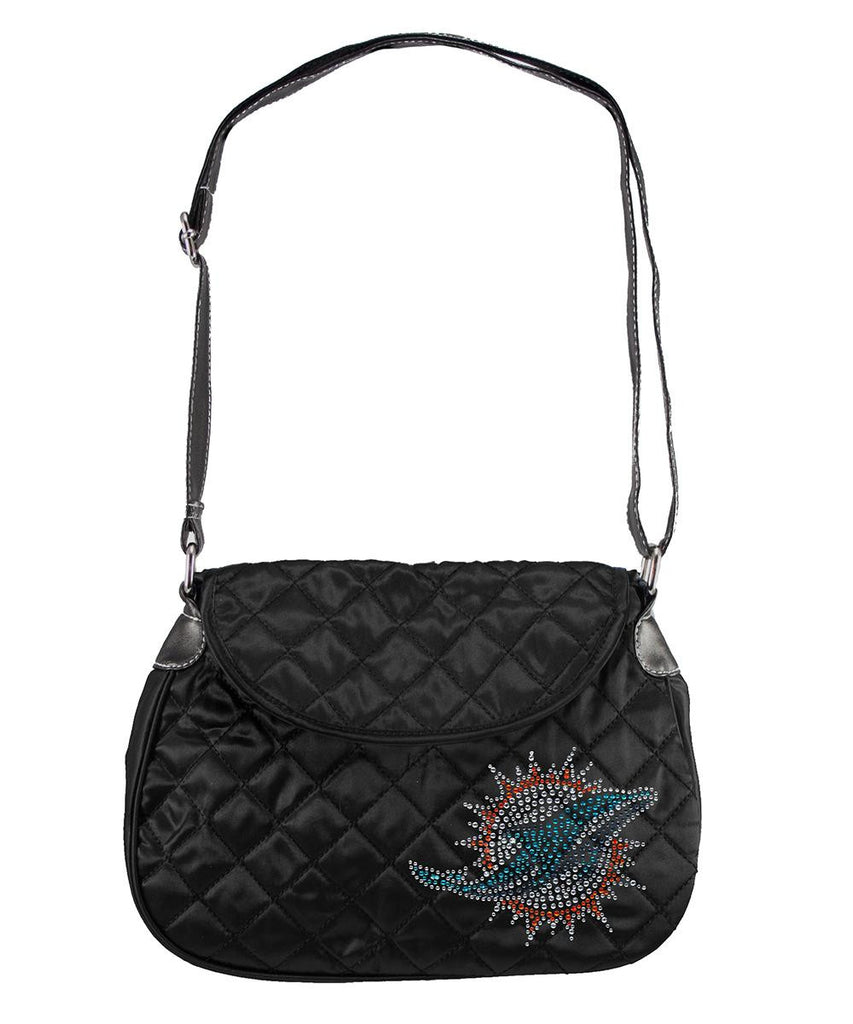 Miami Dolphins NFL Sport Noir Quilted Saddlebag