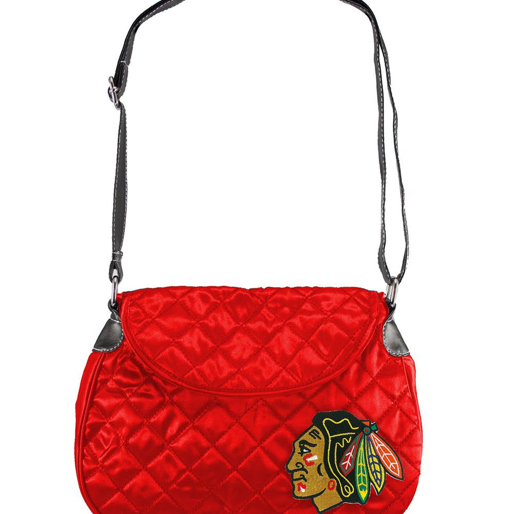 Chicago Blackhawks NHL Quilted Saddlebag (Light Red)