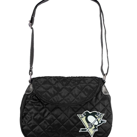 Pittsburgh Penguins NHL Quilted Saddlebag (Black)