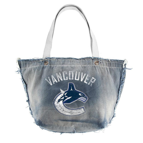 Vancouver Canucks NHL Vintage Denim Tote