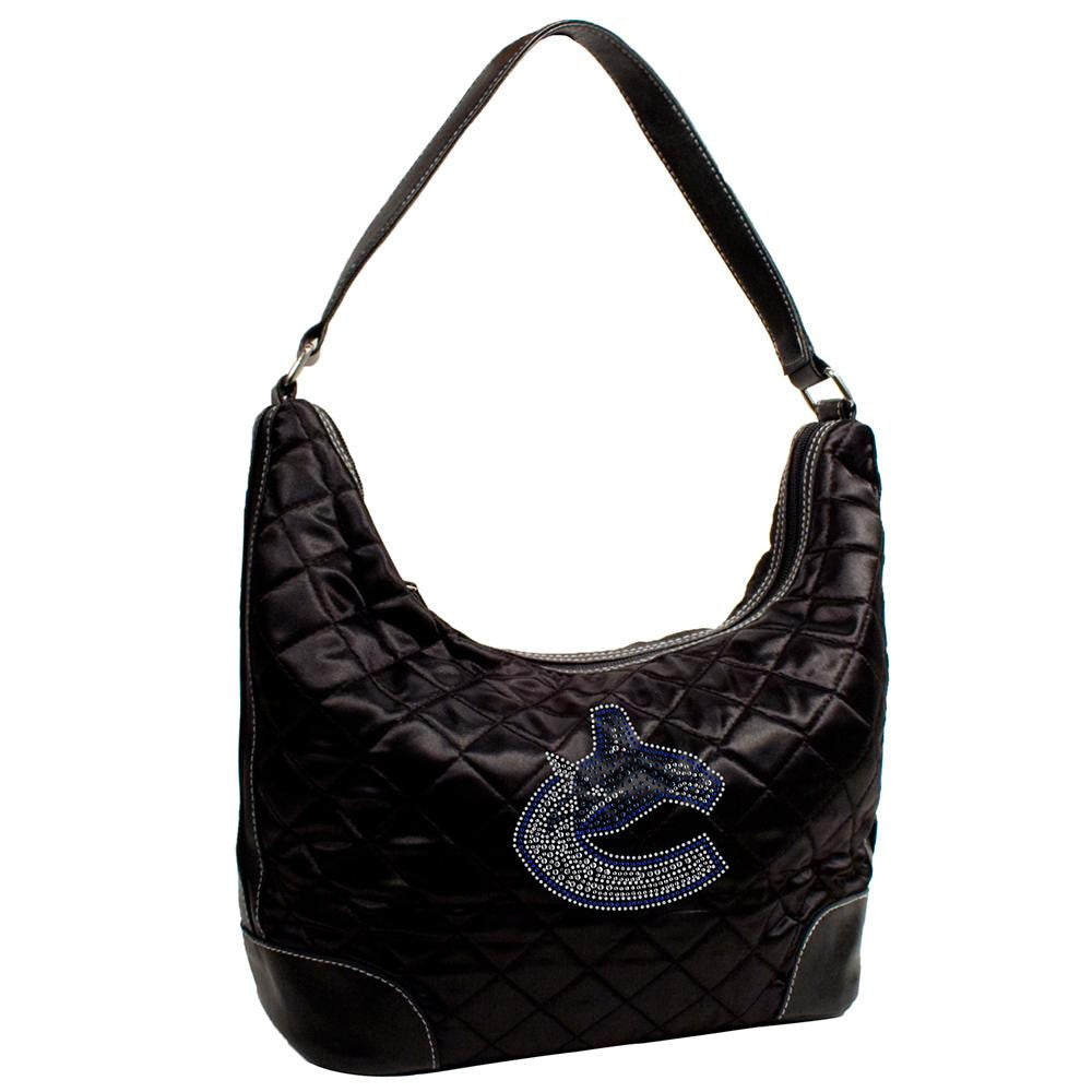 Vancouver Canucks NHL Sport Noir Quilted Hobo