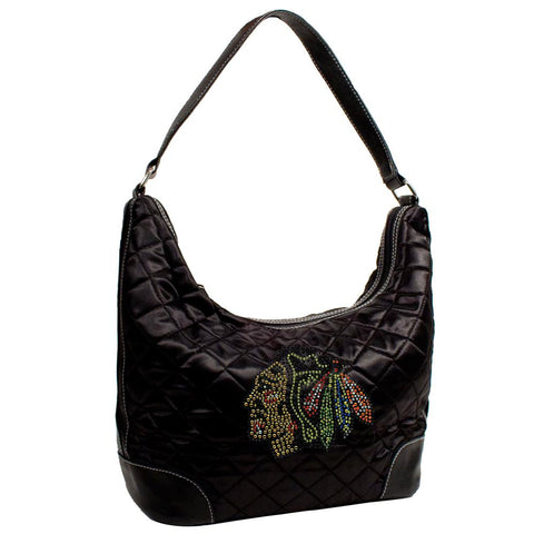 Chicago Blackhawks NHL Sport Noir Quilted Hobo