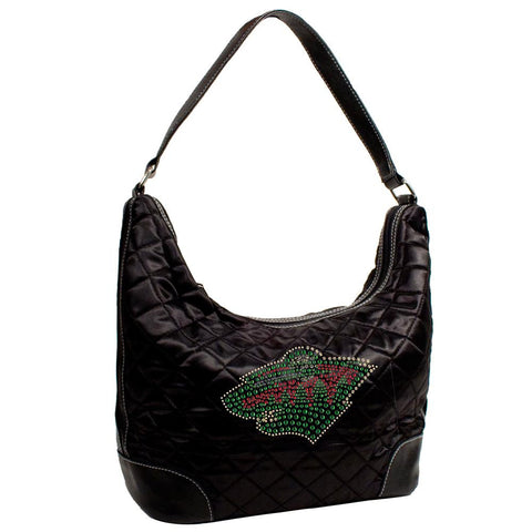 Minnesota Wild NHL Sport Noir Quilted Hobo