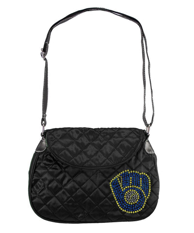 Milwaukee Brewers MLB Sport Noir Quilted Saddlebag