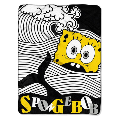 SpongeBob (Bob At Sea( Micro Raschel Blanket (46in x 60in)