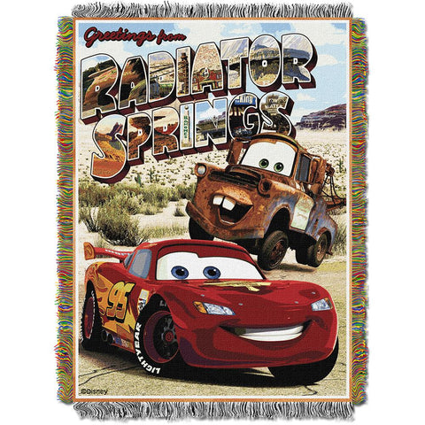 Pixar's Cars Greetings- Radiator Springs  Triple Woven Jacquard Throw (48x60)
