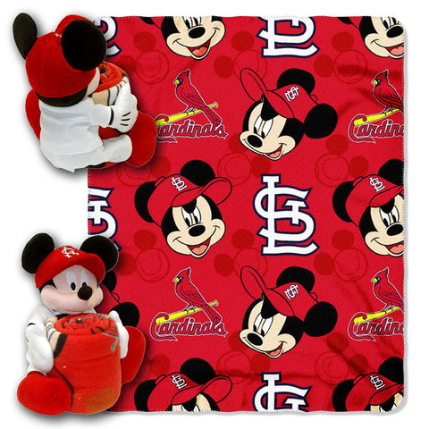 St. Louis Cardinals MLB Mickey Mouse with Throw Combo