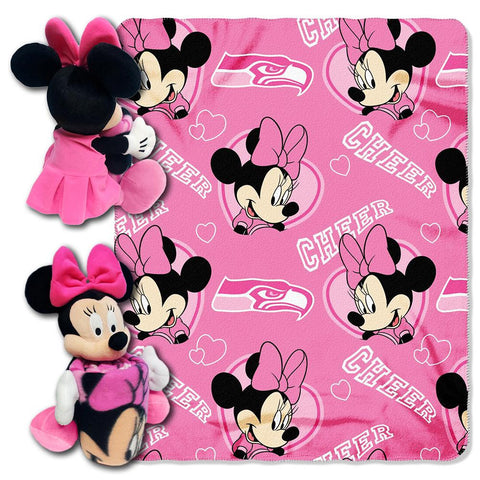 Seattle Seahawks NFL Minnie Mouse with Throw Combo