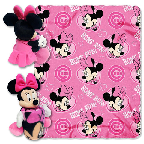 Chicago Cubs MLB Minnie Mouse with Throw Combo