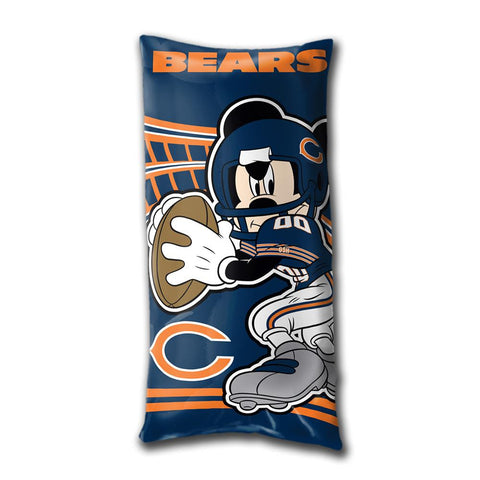 Chicago Bears NFL Mickey Folded Body Pillow (18in x 36in)