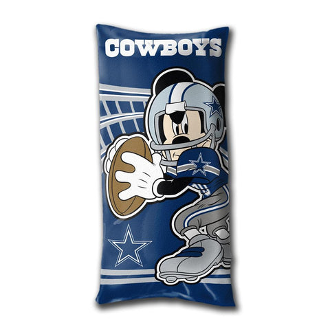 Dallas Cowboys NFL Mickey Folded Body Pillow (18in x 36in)