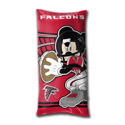 Atlanta Falcons NFL Mickey Folded Body Pillow (18in x 36in)