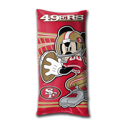 San Francisco 49ers NFL Mickey Folded Body Pillow (18in x 36in)