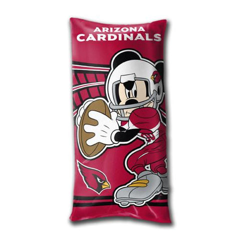 Arizona Cardinals NFL Mickey Folded Body Pillow (18in x 36in)