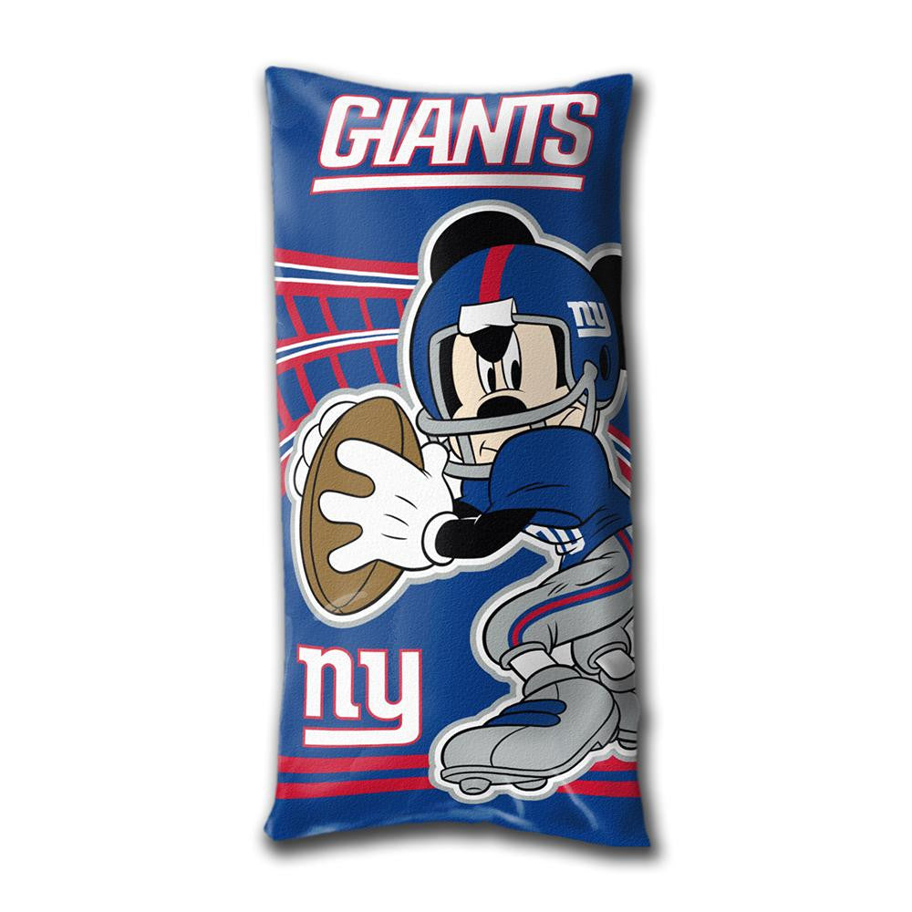 New York Giants NFL Mickey Folded Body Pillow (18in x 36in)