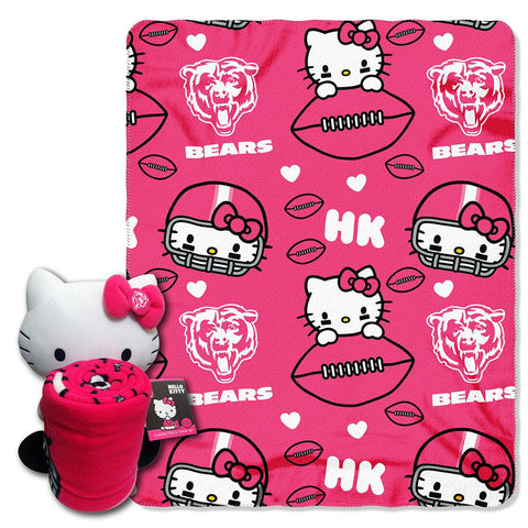 Chicago Bears NFL Hello Kitty with Throw Combo