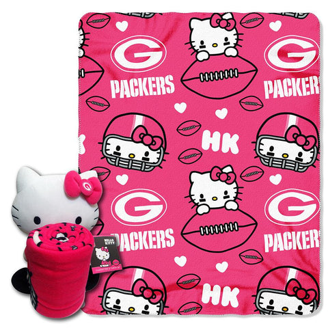 Green Bay Packers NFL Hello Kitty with Throw Combo