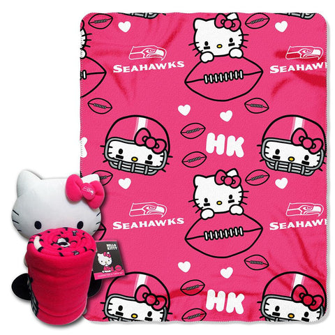 Seattle Seahawks NFL Hello Kitty with Throw Combo