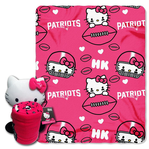 New England Patriots NFL Hello Kitty with Throw Combo