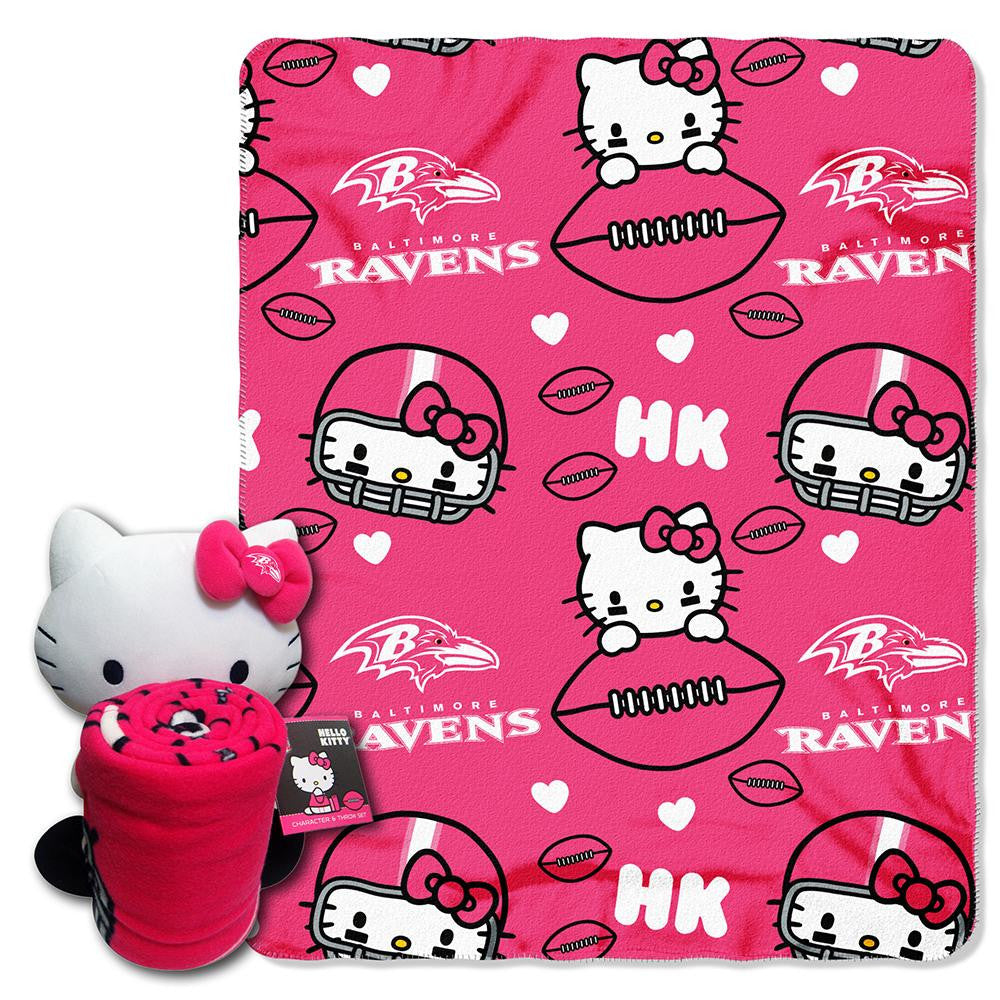 Baltimore Ravens NFL Hello Kitty with Throw Combo