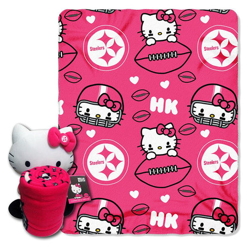 Pittsburgh Steelers NFL Hello Kitty with Throw Combo