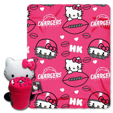 San Diego Chargers NFL Hello Kitty with Throw Combo